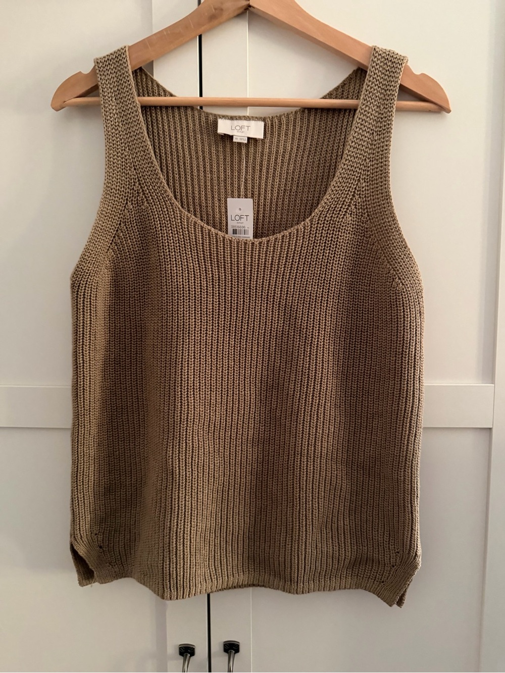 LOFT Outlet Ribbed Knit Tank in Camel